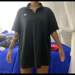 Black breathable collard shirt